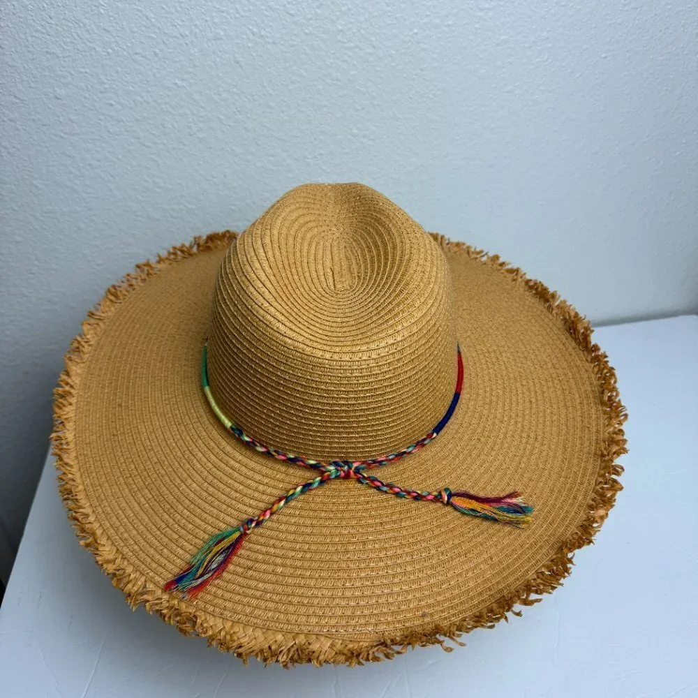 NWOT  Magid Sun Hat Floppy Fringe Wide Brim